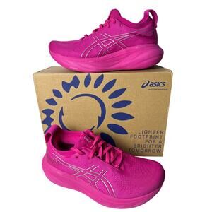 ASICS Gel-Nimbus 25 Athletic Running Shoe Women's 8 Pink Rave/Pure Silver